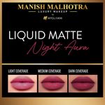 Buy Manish Malhotra Beauty By MyGlamm Liquid Matte Lipstick-Night Aura-7 gm - Purplle