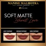 Buy Manish Malhotra Beauty By MyGlamm Soft Matte Lipstick-Burnt Love-4gm - Purplle