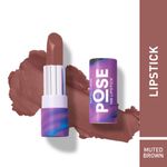 Buy MyGlamm POSE HD Lipstick-Muted Brown-4gm - Purplle