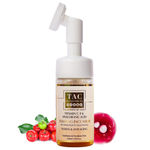 Buy TAC - The Ayurveda Co. Vitamin C Foaming Face Wash with Silicone Cleanser Brush with Vitamin E & Hyaluronic Acid for Toning and Anti-Aging - Sulphate and Paraben Free - 100Ml - Purplle