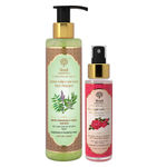 Buy Khadi Essentials Set of Neem Tulsi Tea Tree Face Cleanser & Rose Face Mizzle - Purplle