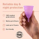 Buy Sirona Reusable Menstrual Cup - Large Size With Pouch, 15ml Mini Intimate Wash & Cup Wash, Ultra Soft, Odour & Rash Free, No Leakage, Protection For Upto 8 Hours, FDA Approved - Purplle