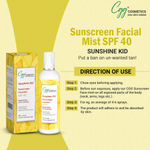 Buy CGG Cosmetics Sunscreen Facial Mist SPF 40 Protects from UVA & UVB Rays Spray - 100ml - Purplle