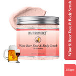Buy Nutriment Wine and Beer Scrub for Deadskin Cells Removal, Removing Blackheads and Revitalises Healthy Skin, Paraban Free 250gram Suitable for all skin types - Purplle