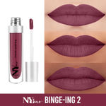 Buy NY Bae Confessions Of A Lip-a-holic Liquid Lipstick | Primer + Matte | Purple | Moisturizing | Long Lasting | Binge-ing 2 (4.5 ml) - Purplle