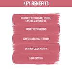 Buy NY Bae Argan Oil Infused Matte Lipstick, Runway Range, Pink - Stage Wear 20 (4.5 g) - Purplle