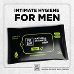 Buy Pee Safe Intimate Wipes for Men, Biodegradable, pH Balanced - 40 Wipes - Purplle
