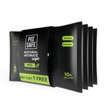 Buy Pee Safe Intimate Wipes for Men, Biodegradable, pH Balanced - 40 Wipes - Purplle