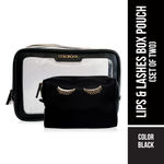 Buy Colorbar Lips & Lashes Box Pouch (Set Of Two) - Black - Purplle