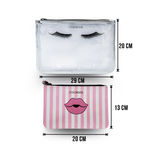 Buy Colorbar Lips & Lashes Flat Pouches (Set Of Two) - White+Blush Pink - Purplle