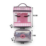 Buy Colorbar Lips & Lashes Pouch & Vanity (Set Of Two) Pouch - White + Blush Pink - Purplle