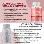 Buy Azani Active Nutrition Calcium & Vitamin D Bone Support Gummies for Adults & Kids |Healthy diet supplement for strong bones (Mango & Strawberry Flavour) - 60 vegan gummies - Purplle
