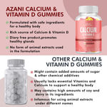 Buy Azani Active Nutrition Calcium & Vitamin D Bone Support Gummies for Adults & Kids |Healthy diet supplement for strong bones (Mango & Strawberry Flavour) - 90 vegan gummies - Purplle