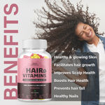 Buy Azani Active Nutrition Biotin Hair Gummies with Zinc, Iodine, Vitamin A, B, C, D & E & Folic Acid | Hair Vitamins for Hair Growth | 30 Veg Gummies| Strawberry Flavour - Purplle