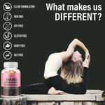 Buy Azani Active Nutrition Biotin Hair Gummies with Zinc, Iodine, Vitamin A, B, C, D & E & Folic Acid | Hair Vitamins for Hair Growth | 30 Veg Gummies| Strawberry Flavour - Purplle