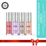 Buy Asfa Halal Hi Shine Nail Polish Combo 01 (Nutty Beige (7 ml), Berry Nude (7ml), Lilac Blossom (7ml), Creamy Latte (7ml)) - Purplle