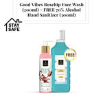 Buy Good Vibes Rosehip Face Wash (200ml) + FREE 70% Alcohol Hand Sanitizer (300ml) - Purplle