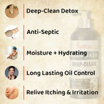 Buy Fantraa Fuller's Earth Clay Body Wash for Deep-Clean Detox Refreshing (250 ml) - Purplle