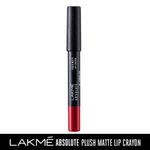 Buy Lakme Absolute Plush Matte Lip Crayon 101 Runway Red (2.8 g) - Purplle