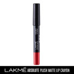 Buy Lakme Absolute Plush Matte Lip Crayon 102 Fierce Red (2.8 g) - Purplle