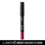 Buy Lakme Absolute Plush Matte Lip Crayon 202 Pink Party (2.8 g) - Purplle