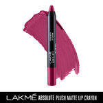 Buy Lakme Absolute Plush Matte Lip Crayon 202 Pink Party (2.8 g) - Purplle