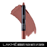 Buy Lakme Absolute Plush Matte Lip Crayon 301 Iced Mocha (2.8 g) - Purplle