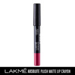 Buy Lakme Absolute Plush Matte Lip Crayon 201 Raspberry Shock (2.8 g) - Purplle