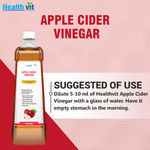 Buy Healthvit Apple Cider Vinegar Natural & Pure with strand of mother - not from concentrate – 750 ml - Purplle