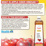 Buy Healthvit Apple Cider Vinegar Natural & Pure with strand of mother - not from concentrate – 750 ml - Purplle