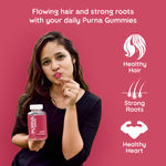 Buy Purna Gummies Purna Flowing Hair Vitamin Cranberry Biotin Gummies for Adults & Kids (Vegan 100% RDA Maximum Strength) 2 Month Pack 60 Gummy Bears (1 per day) - Purplle