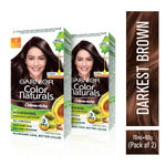 Buy Garnier Color Naturals Creme Hair Color - Shade 3 Darkest Brown, 70ml+60g (Pack of 2) - Purplle