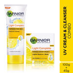 Buy Garnier Light Complete Serum Cream SPF 40, 45 g + Light Complete Face Wash 100 g - Purplle