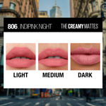 Buy Maybelline New York Color Sensational Creamy Matte Lipstick, 806 Indipink Night (3.9 g) - Purplle