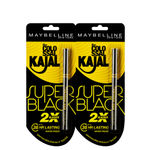 Buy Maybelline New York Super Black Kajal Pack of 2 - Purplle