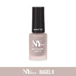 Buy NY Bae Matte Nail Enamel - Bagel 8 (6 ml) | Purple | Luxe Matte Finish | Highly Pigmented | Chip Resistant | Long lasting | Full Coverage | Streak-free Application | Vegan | Cruelty Free | Non-Toxic - Purplle