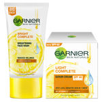 Buy Garnier Bright Complete Brightening Facewash (150 g) + Garnier Bright Complete VITAMIN C SPF40/PA+++ Serum Cream (45 g) - Purplle