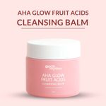 Buy Earth Rhythm AHA Glow Fruit Acids Cleansing Balm with the goodness of Natural Fruit Acids - AHAs & Castor Oil | Brightens & Soothens | Cleanses Skin, Exfoliates Dead Skin Cell, Blackhead Removal, Removes Makeup | for All SKin Types | Women - 60 G - Purplle