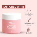 Buy Earth Rhythm AHA Glow Fruit Acids Cleansing Balm with the goodness of Natural Fruit Acids - AHAs & Castor Oil | Brightens & Soothens | Cleanses Skin, Exfoliates Dead Skin Cell, Blackhead Removal, Removes Makeup | for All SKin Types | Women - 60 G - Purplle