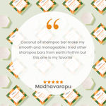 Buy Earth Rhythm 100% Virgin Coconut Oil Shampoo Bar | Restores Shine, Deeply Nourishes Hair, Stimulates Hair Growth | for All Hair Type | Men & Women | Without Tin - 80 G - Purplle