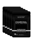 Buy Mancode Activated Charcoal Facial Sheet Mask for Men, 25ml Each (Pack Of 5) - Purplle