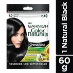 Buy Garnier Color Naturals Creme Riche Sachet, Shade 1, Natural Black - Purplle