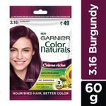Buy Garnier Color Naturals Creme Riche Sachet, Shade 3.16, Burgundy - Purplle