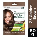 Buy Garnier Color Naturals Creme Riche Sachet, Shade 7.3, Golden Brown 70ml + 60g - Purplle