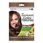 Buy Garnier Color Naturals Creme Riche Sachet, Shade 7.3, Golden Brown 70ml + 60g - Purplle