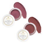 Buy Just Herbs Lip and Cheek Tint ( Pack of 2): Rosy Lips - Pale Pink and Brick Red - Purplle