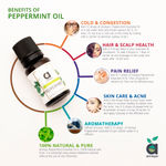 Buy Anveya Peppermint Essential Oil, 100% Natural, 15 ml, For Hair, Skin, Face, Steam, Cold & Diffuser - Purplle