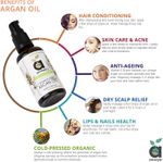 Buy Anveya Moroccan Argan Oil, Cold-Pressed Organic , 50ml, For Hair, Skin, Face Care & Stretch Marks - Purplle