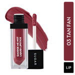 Buy SUGAR Cosmetics Smudge Me Not Mini Matte Liquid Lipstick | Lasts Upto 12 hrs | Transferproof & Waterproof | 4.5ml - 03 Tan Fan (Mauve Nude) - Purplle