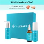 Buy SkinKraft Moderate Tan Skincare For Sensitive Skin - Customized Skincare Kit - 3 Product Kit- Sensitive Skin Cleanser + Sensitive Skin Moisturizer + Moderate Tan Active Serum - Dermatologist Approved - Purplle